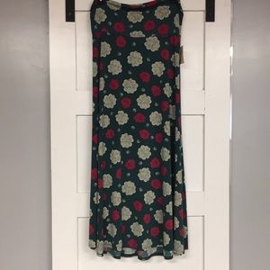 NWT LuLaRoe XL Maxi Teal Magenta Tan Swirls